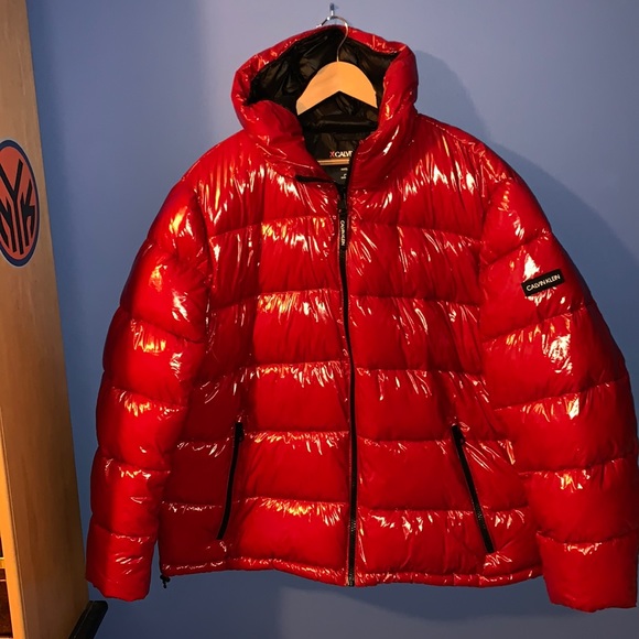 calvin klein jacket red